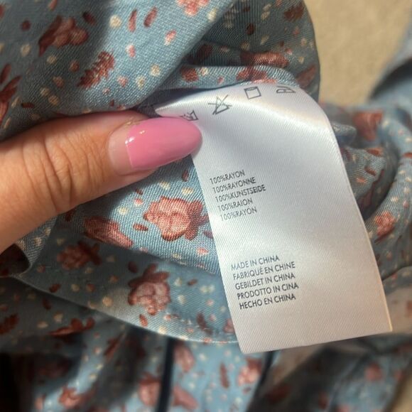 BNWT - LANI THE LABEL FELICITY FLORAL LIGHT BLUE DRESS - L - Picture 12 of 12